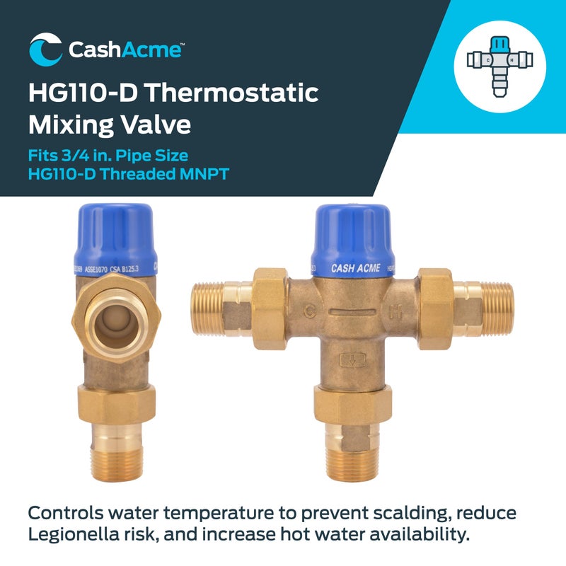 Cash Acme 24511 Thermostatic Mixing Valve HG110-D - Image 2
